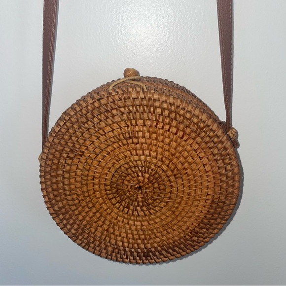 Authentic Hand Woven Round Rattan Bag - Picture 2 of 6
